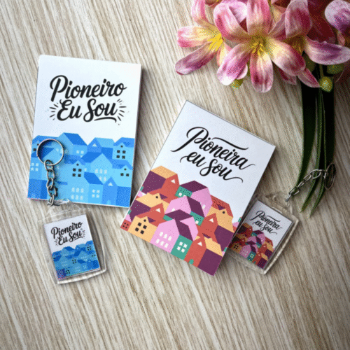 Capa para Bloquinho e Chaveiro Pioneiro(a) Eu Sou