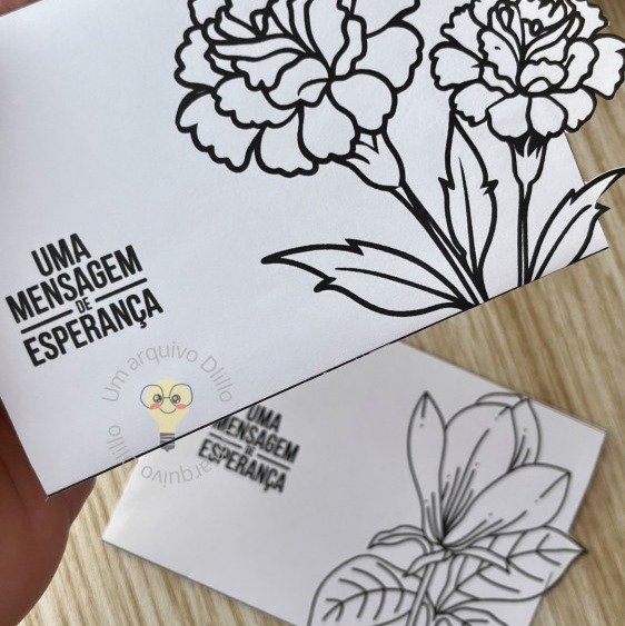 Cartas para colorir - Uma mensagem de Esperança