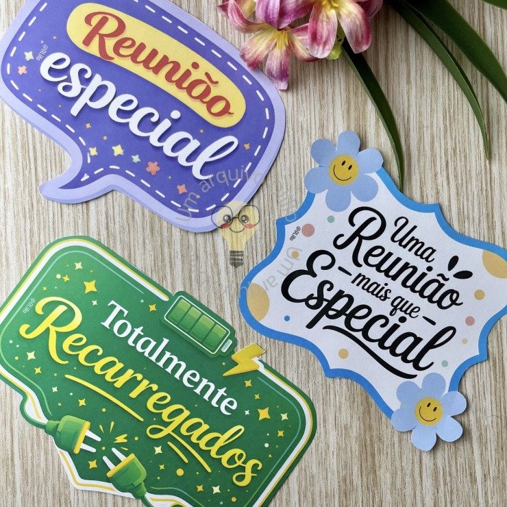 32 Plaquinhas para Fotos - Reunião Especial