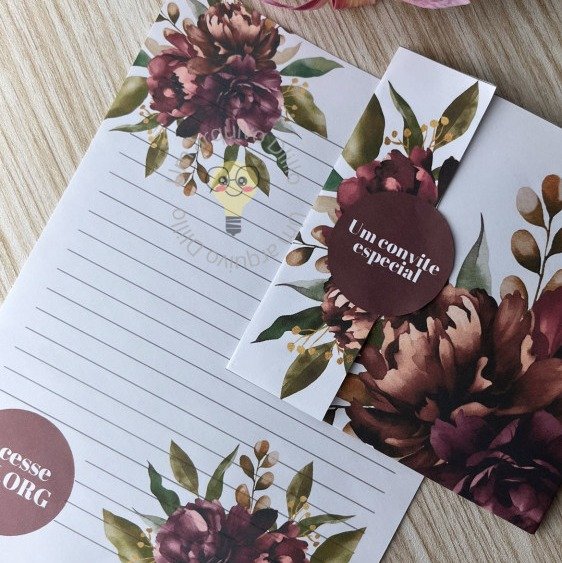 Cartas Floral Modelo 2 - Imagem 10