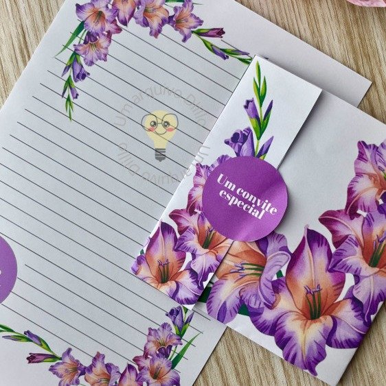 Cartas Floral Modelo 2 - Imagem 7